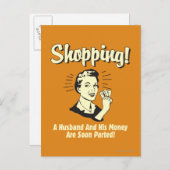 Shopping: Husband and His Money Briefkaart (Voorkant / Achterkant)