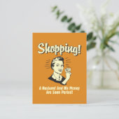 Shopping: Husband and His Money Briefkaart (Staand voorkant)