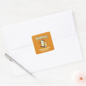 Shopping: Husband and His Money Vierkante Sticker (Envelop)