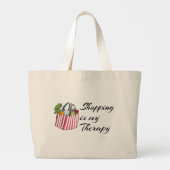 Shopping is my Therapy - Shopping Tote Grote Tote Bag (Achterkant)