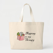 Shopping is my Therapy - Shopping Tote Grote Tote Bag (Voorkant)