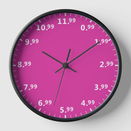 Shopping Lover Clock - Love to Shop Shopper Tijd (Voorkant)