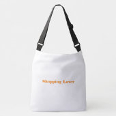 Shopping Lover Gedrukte Tekst Shopping-Handtas Crossbody Tas (Voorkant)
