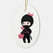 Shopping Ninja Girl Keramisch Ornament (Links)