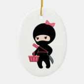 Shopping Ninja Girl Keramisch Ornament (Voorkant)