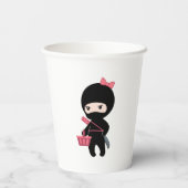Shopping Ninja Girl Papieren Bekers (Achterkant)