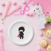 Shopping Ninja Girl Papieren Bordje (Feest)