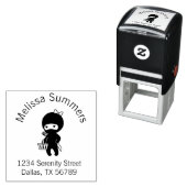 Shopping Ninja Girl Pink Adres Zelfinktende Stempel (In situ)