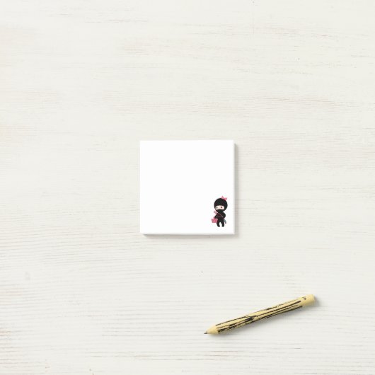 Shopping Ninja Girl Post-it® Notes (Op bureau)