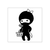 Shopping Ninja Girl Rubberstempel (Afrduk)