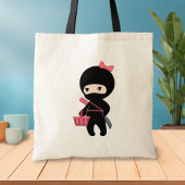 Shopping Ninja Girl Tote Bag
