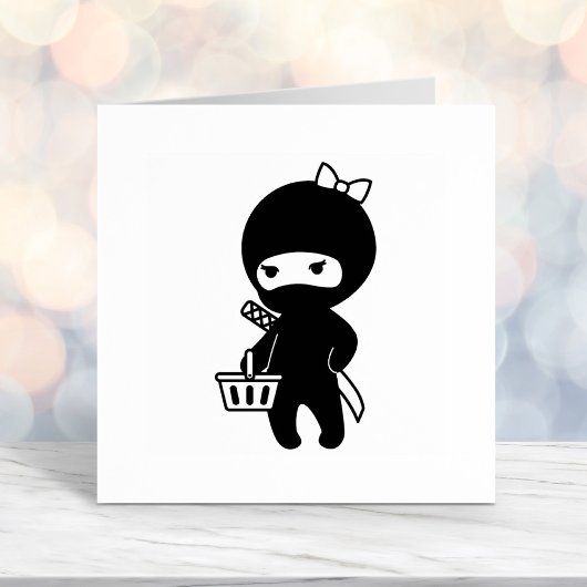 Shopping Ninja Girl Zelfinktende Stempel