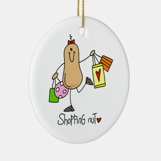 Shopping Nut T-shirts en geschenken Keramisch Ornament (Rechts)