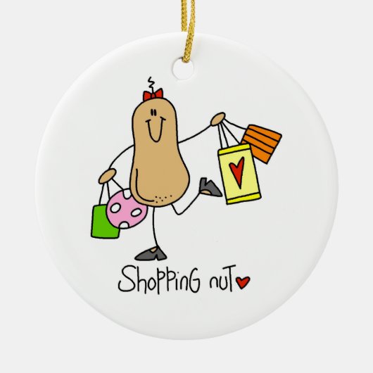 Shopping Nut T-shirts en geschenken Keramisch Ornament (Voorkant)