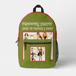 Shopping Queen Collectie - Dames Bedrukte Rugzak