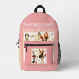 Shopping Queen Collectie - Dames Bedrukte Rugzak