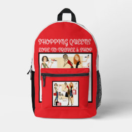 Shopping Queen Collectie - Dames Bedrukte Rugzak