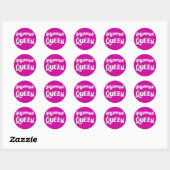 shopping queen ronde sticker (Vel)
