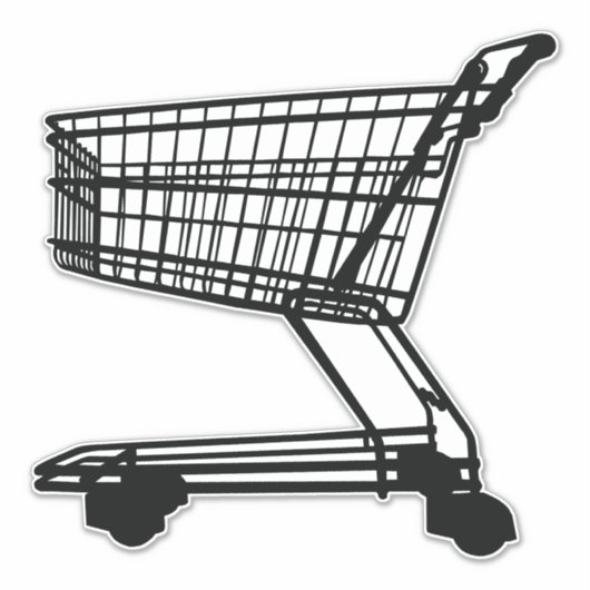 Shopping Trolley Sticker (Voorkant)