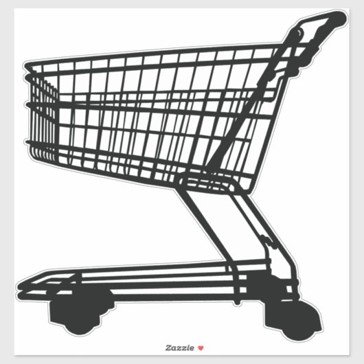 Shopping Trolley Sticker (Vel)