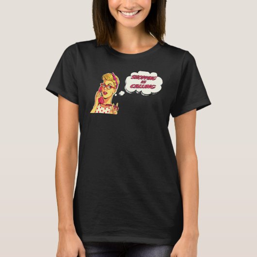 Shoppingsucht Pop Shopping roept op T-shirt (Voorkant)