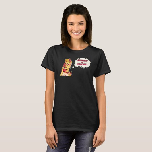 Shoppingsucht Pop Shopping roept op T-shirt (Voorkant volledig)