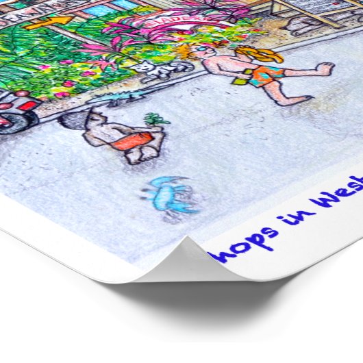 Shops in West End Poster (Hoek)