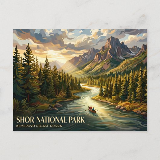 Shor Nationaal Park Rusland Briefkaart (Voorkant)
