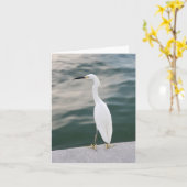 Shore bird bij Siesta Key blanco notitiekaart (Gele Bloem)