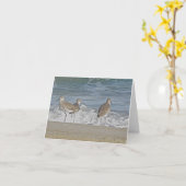 Shore Bird Trio Note Kaart (Gele Bloem)