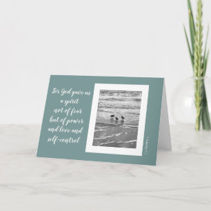 Shore birds, Schrift vers uit Timothy (blanco) Kaart