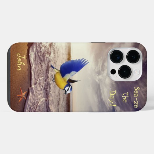 Shore Fun Ocean Bird Starfish iPhone Hoesje (Achterkant horizontaal)
