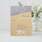Shore Love Beach Thered Wedding RSVP-kaarten RSVP Kaartje (Staand voorkant)
