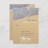 Shore Love Beach Thered Wedding RSVP-kaarten RSVP Kaartje (Voorkant / Achterkant)