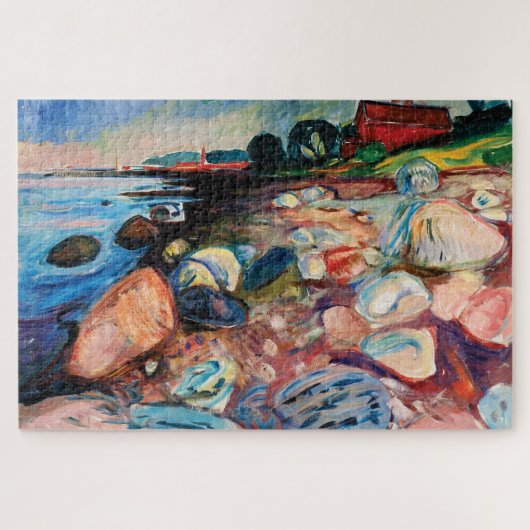 Shore met Red House van Edvard Munch Legpuzzel (Horizontaal)