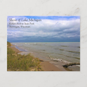 Shore of Lake Michigan, Sheyboygan, WI Briefkaart