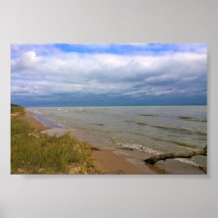 Shore of Lake Michigan, Sheyboygan, WI Poster