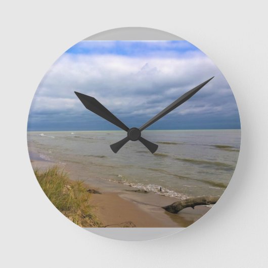Shore of Lake Michigan, Sheyboygan, WI Ronde Klok (Voorkant)