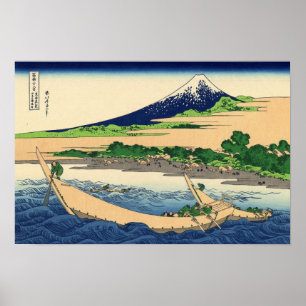 Shore of Tago Bay, Ejiri bij Tōkaidō (door Hokusai Poster