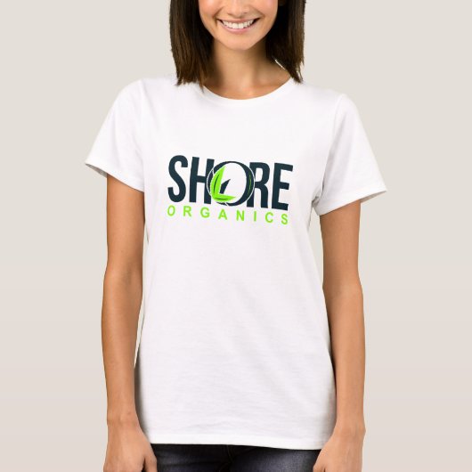 Shore Organics Logo Women's T-Shirt - White (Voorkant)