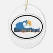 SHORE OVAL AHilton Head Island. Keramisch Ornament (Links)