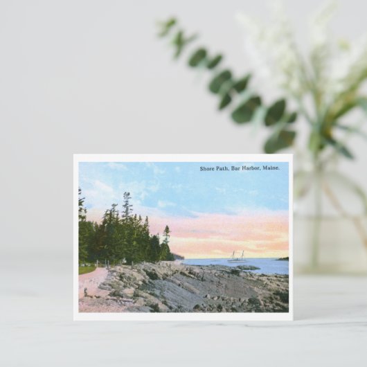 Shore Path, Bar Harbor, ME  Briefkaart (Staand voorkant)