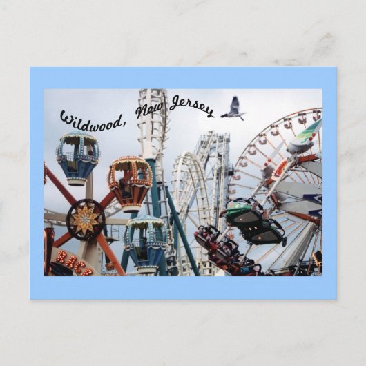Shore Pier-Wildwood Text Briefkaart (Voorkant)