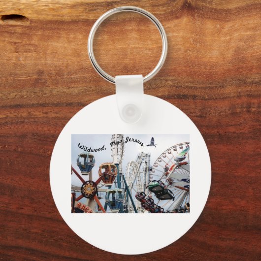 Shore Pier-Wildwood Text Sleutelhanger (Voorkant)