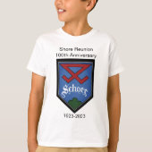 Shore Reunion 100th Jubileum shield (jongens) T-shirt (Voorkant)