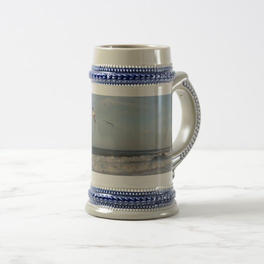 Shore & Sky & Seagulls Grey/Blue 22 oz Stein Bierpul (Voorkant rechts)