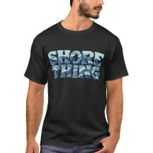 Shore Thing | Retro Blauwe Oceaan Golven Surf Graf