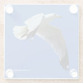 Shorebird in de vlucht met ringbuik glazen onderzetter (Achterkant)