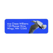 Shorebird met adembenemende ringloop in vlucht etiket (Voorkant)