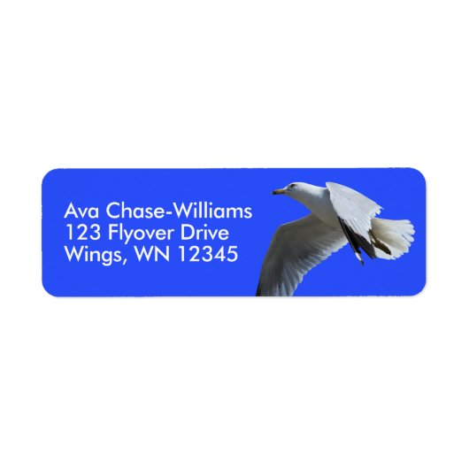 Shorebird met adembenemende ringloop in vlucht etiket (Voorkant)